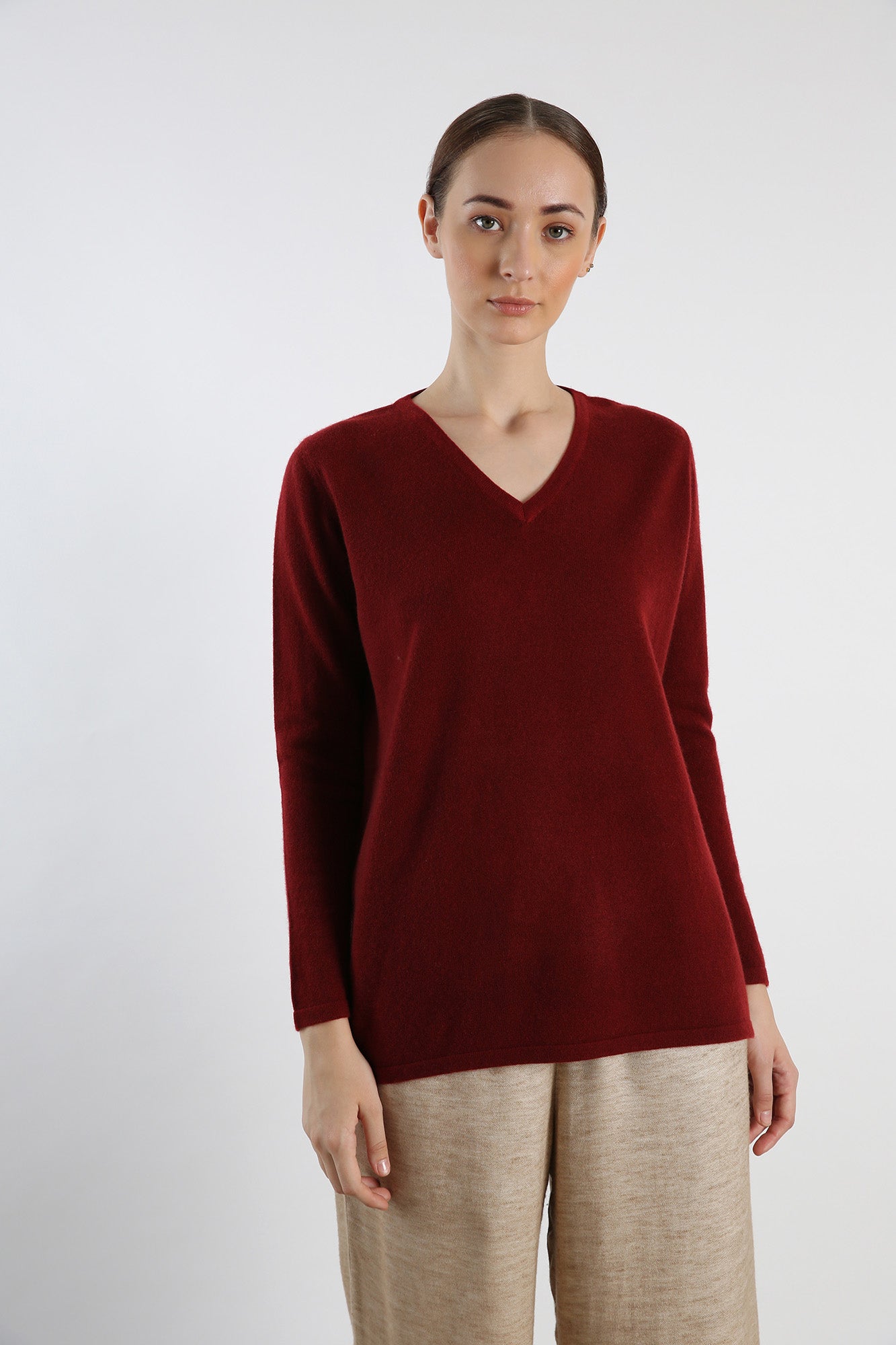 V Neck Pure Cashmere Sweater