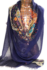 Royal Purple Paisley Scarf