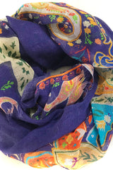 Royal Purple Paisley Scarf